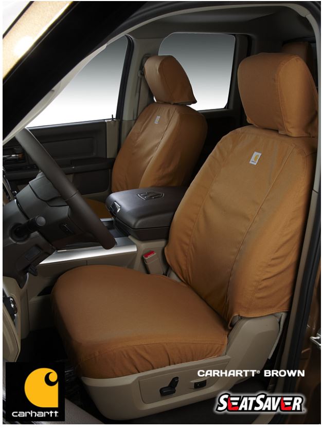 Covercraft Carhartt Front Bucket Seat Covers - Brown - Click Image to Close